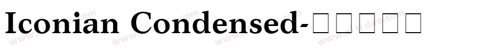 Iconian Condensed字体转换